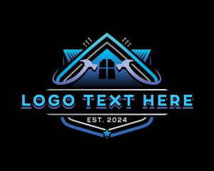 Carpenter - Roof Remodeling Hammer logo design