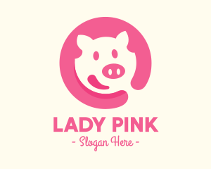 Pink Pig Pork logo design