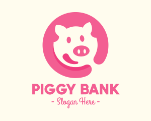 Pink Pig Pork logo design