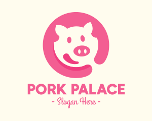 Pork - Pink Pig Pork logo design