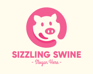Pork - Pink Pig Pork logo design