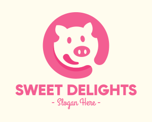 Pink Pig Pork logo design