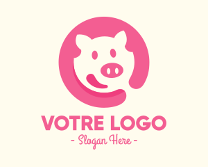 Pig - Pink Pig Pork logo design