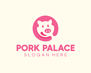 Pink Pig Pork logo design