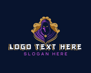 Character Playing - Ninja Stealth Gaming logo design