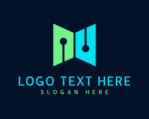 Abstract - Digital Tech Book logo design