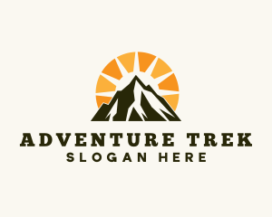 Backpacking - Adventure Mountain Summit logo design