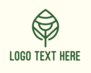 Minimalist Leaf Nature  Logo