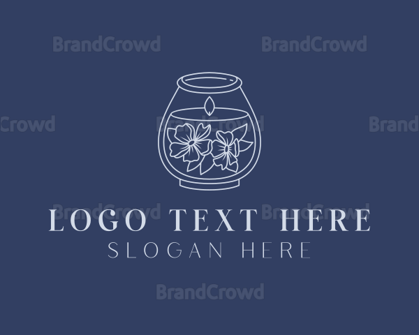 Container Flower Candle Logo