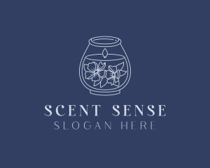 Scented Flower Candle logo design