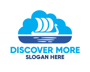 Explore - Viking Ship Cloud logo design