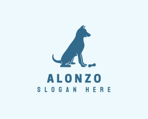 Blue Puppy Dog logo design