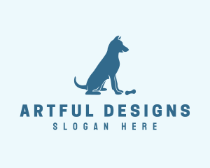 Blue Puppy Dog logo design