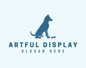 Blue Puppy Dog logo design