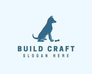 Blue Puppy Dog logo design