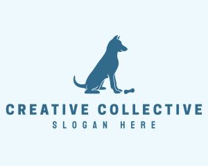 Blue Puppy Dog logo design