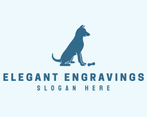 Blue Puppy Dog logo design