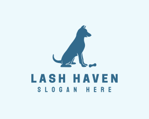 Blue Puppy Dog logo design