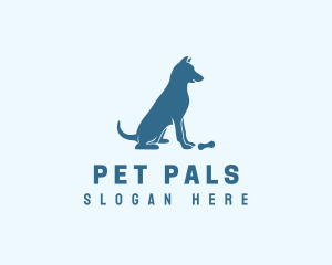 Blue Puppy Dog logo design