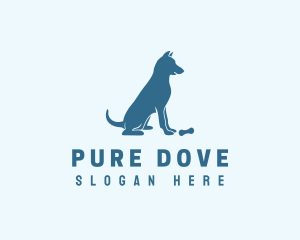 Blue Puppy Dog logo design