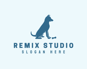 Blue Puppy Dog logo design