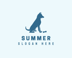 Blue Puppy Dog logo design