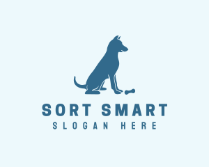 Blue Puppy Dog logo design