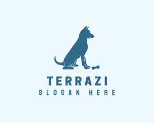 Blue Puppy Dog logo design