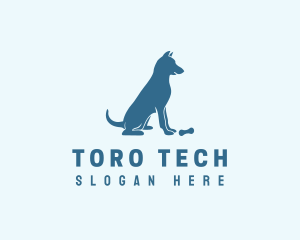 Blue Puppy Dog logo design