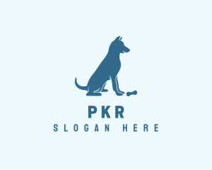 Blue Puppy Dog logo design