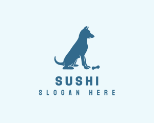 Blue Puppy Dog logo design