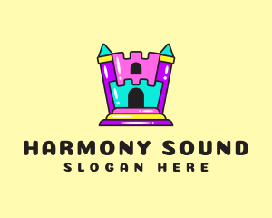 Theme Park - Colorful Kiddie Bounce Palace logo design