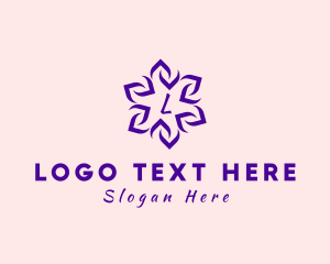 Lettermark - Geometric Flower Ornament logo design