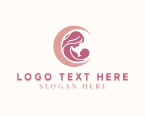 Baby Carrier - Parenting Mother Infant logo design
