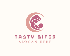 Fertility - Parenting Mother Infant logo design