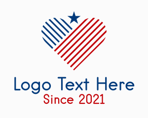 Democrat - American Charity Heart logo design