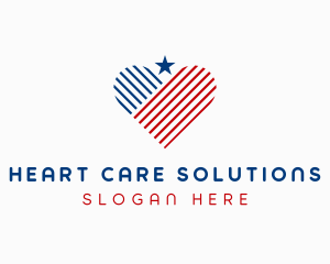 American Charity Heart  logo design