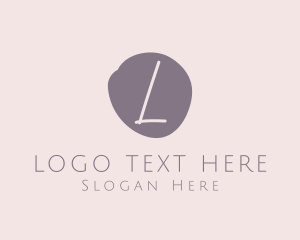 Letter - Feminine Watercolor Makeup Brand logo design