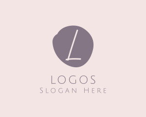 Letter - Feminine Watercolor Makeup Brand logo design