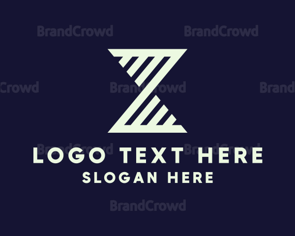 Modern Hourglass Stripe Logo