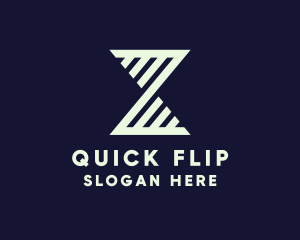 Modern Hourglass Stripe logo design