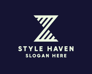 Sandglass - Modern Hourglass Stripe logo design