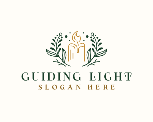 Floral Candle Light logo design