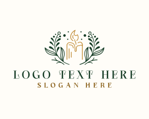 Floral Candle Light Logo