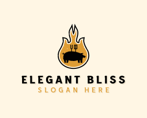 Roast - Flame Barbecue Grill logo design
