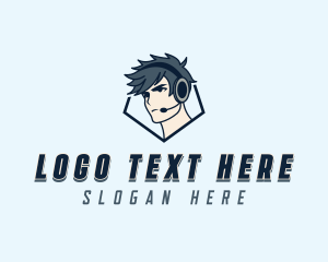 Anime Gamer Boy logo design