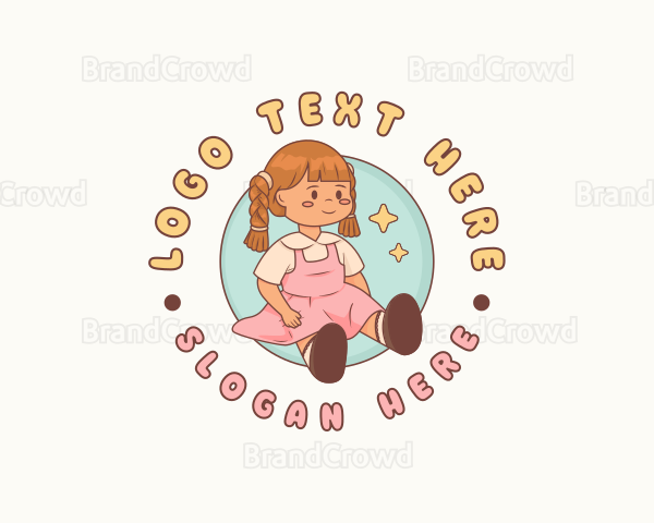 Cute Doll Toy Logo