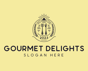 Gourmet Restaurant Utensils logo design