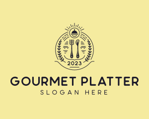 Gourmet Restaurant Utensils logo design