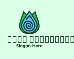 Plant - Eco Leaf Water Droplet logo design